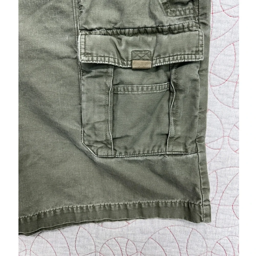 VTG Columbia Baggy Cargo Shorts Green AM4436 Cotton / Mens XXL